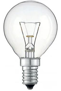 E14 Lodveida kvēlspuldze 25W 230V caurspīdīga