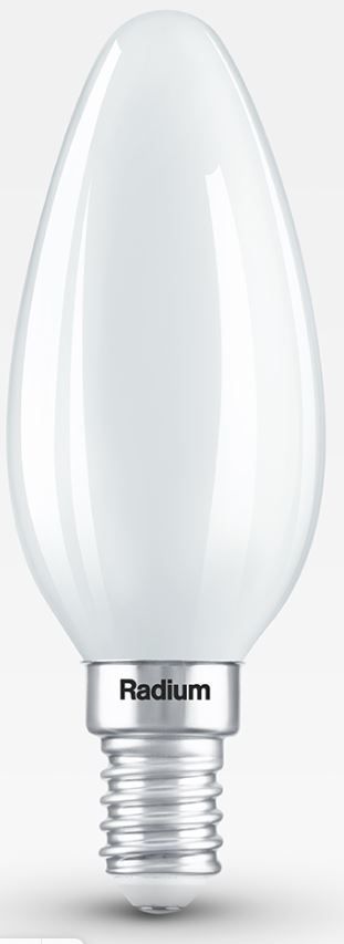 RADIUM svečveida LED spuldze 4,2W 470lm 840 E14 matēta