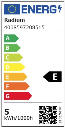 RADIUM LED spuldze E27 4.2W  470lm 2700K silti balta caurspīdīga filament klasiska