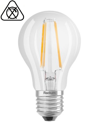 RADIUM LED spuldze E27 4W 470lm 4000K auksti balta matēta filament klasiska