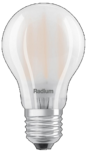 RADIUM LED spuldze E27 10,5W 1521lm 3000K silti balta matēta filament klasiska