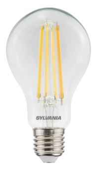 SYLVANIA LED spuldze E27 11,2W 1521lm 2700K silti balta caurspīdīga filament klasiska